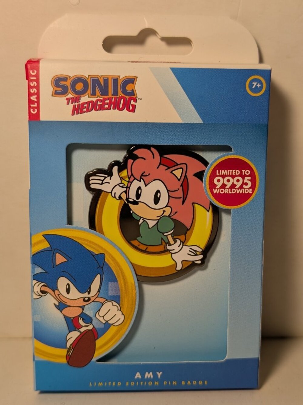 Sonic The Hedgehog Amy Rose Enamel Pin Limited Edition Official Metal Badge